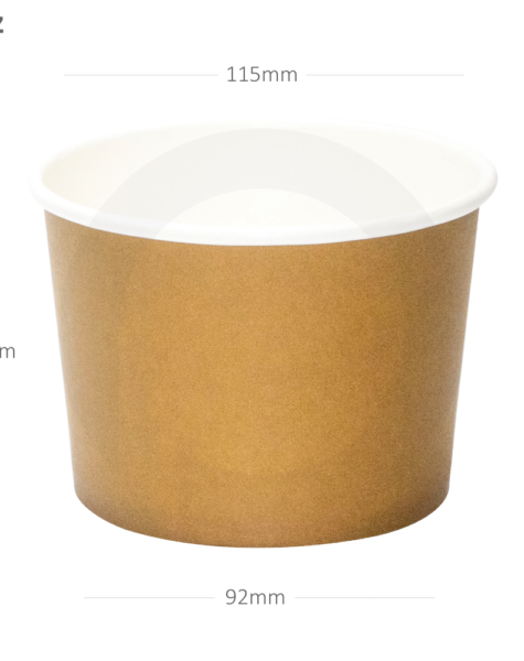 [015078] Brown - 16oz White Paper Soup Cup 500-ctn