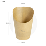 [019025] 12oz Kraft Paper Fries Cup 500-ctn