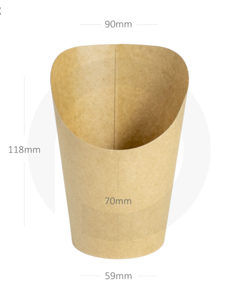 [019025] 12oz Kraft Paper Fries Cup 500-ctn